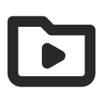Folder Video SVG Icon